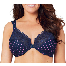 Glamorise Wonderwire Front Close Bra - Navy Print