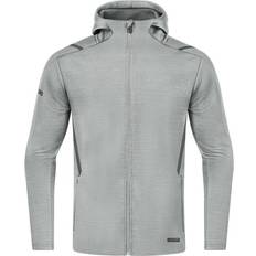 JAKO Challenge Hooded Leisure Jacket Unisex - Light Grey Mel/Anthra Light