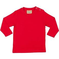 Larkwood Baby Unisex Plain Long Sleeve T-shirt - Red