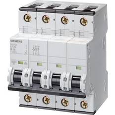 Siemens Automatsikring B 10A, 3 polet nul B-karakteristik 6kA kortslutnignsbrydeevne 400V AC/DC, 72 mm bred