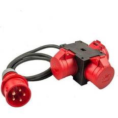 Elworks CEE Kompaktforgrener, 400V/16A 3 udtag, 1,5M kabel