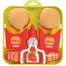 Plastique Jouets Alimentaires Ecoiffier Dînette plateau hamburger Rouge