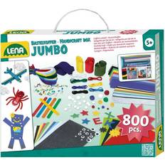 Lena Speelgoed Lena Knutselkoffer Jumbo Blauw 800 stuks