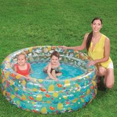 Plastica Piscine Gonfiabili Bestway Piscina Sealife Trasp 3Anelli 150X53CM