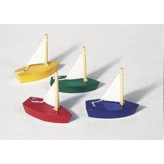 Goki Ensembles de jeu Goki Set 3 petits bateaux voilier Jouet en bois Enfant 3 ans