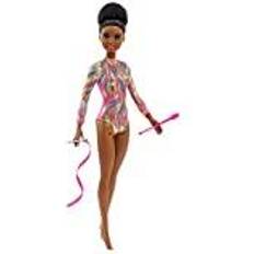 Barbie Rhythmic Gymnast Brunette Doll (12-in/30.40-cm) Leotard & Accessories