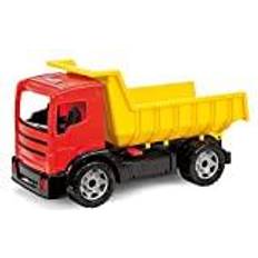 Lastwagen reduziert Lena 2060 x Strong Giant Giga, Tipper Approx. 67 cm, XXL Dump Truck with 2 axles, Solid Load Capacity and Lockable Tipping Trough, Vehicle for Children from 3 Years, red/Yellow