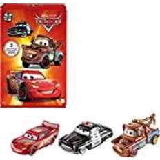 Disney Coches Disney Mattel Cars Pack Tres Coches de Juguete Die-Cast Personajes de la Película (HBW14)