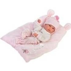 Llorens Babydukker Dukker & Dukkehus Llorens Baby doll Bimba on a pink pillow 35cm (63556)