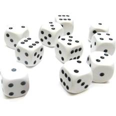 Chessex Dice Set D6 Opaque White/Black 16 mm