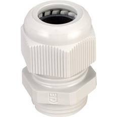 Kabelverschraubung Klammern & Befestigungsmaterial JACOB 50.612 PA7035 Cable gland with strain relief M12 Polyamide Grey-white (RAL 7035) 1 pc(s)