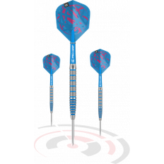 Sand & Surf Darts Orb 02 24G 80% Tungsten Steel Tip Darts Set, Silver, Blue and Pink