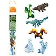 Safari Minifigurer Drakar Junior 2-3 Cm Gummi 6 Bitar