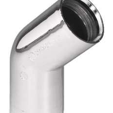 Purus vinkel 45° 32 mm forkromet PP/TPE