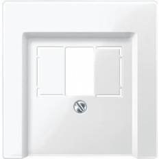 2 USB-porte Stikkontakter Merten Cover TAE socket System M, 1-M, M-Smart, M-Plan, M-Creativ Polar white glossy 296019