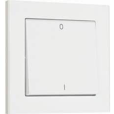 Malmbergs Optima Euro Afbryder 2-polet hvid, 84x84mm