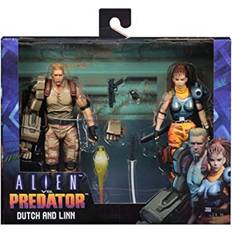 NECA Alien vs Predator Dutch and Lin Arcade Version 7-Inch Scale Action Figure 2-Pack