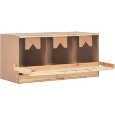 vidaXL Chicken Laying Nest 3 Compartment