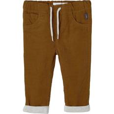 Babyer - Fløjlsbukser Name It Organic Cotton Trousers - Brown/Cumin (13194930)
