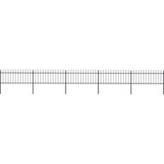 Musta Aidat vidaXL Garden Fence with Spear Top 850x130cm