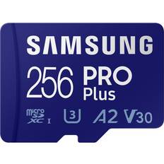 Samsung 256 GB Memory Cards & USB Flash Drives Samsung PRO Plus microSDXC Class 10 UHS-I U3 V30 A2 160/120MB/s 256GB +SD Adapter