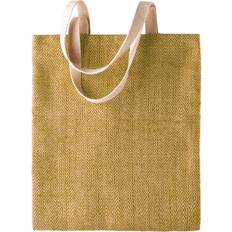 KiMood Patterned Jute Bag 2-pack - Natural/Military Green