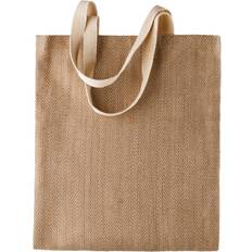 Patterned Jute Bag 2-pack - Natural/Cappucino