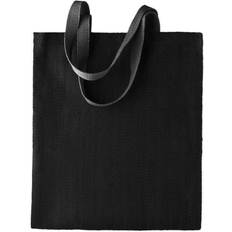 Black Fabric Tote Bags KiMood Patterned Jute Bag 2-pack - Black