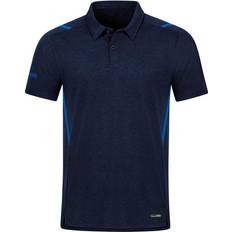 Elastane/Lycra/Spandex - Unisex Polo Shirts JAKO Polo Challenge Unisex - Seablue Melange/Royal