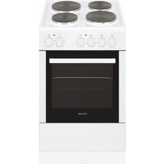 50cm - Convection/ Fan Oven Cast Iron Cookers ElectrIQ EQEC50W1 White