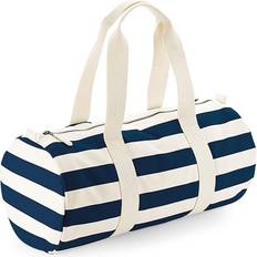 Westford Mill Nautical Barrel Bag - Natural/Navy