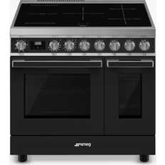 90cm Induktionsspisar Smeg CPF92IMA Grå, Antracit