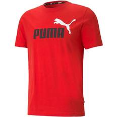 Puma Essential 2 Colors Logo Short Sleeve T-shirt - High Risk Red