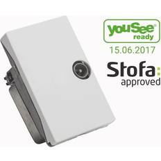 TD 101E hvid slutdåse 1½ modul