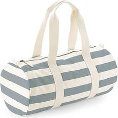 Rayé Sacs de sport Westford Mill Unisex Nautical Barrel Bag Bleu