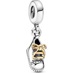 Baby shoe Barnskor Pandora Baby Shoe Dangle Charm - Silver/Gold