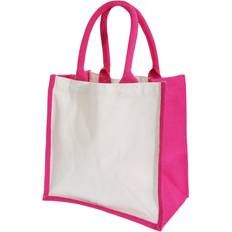 Westford Mill Printers Midi Jute Bag - Fuchsia