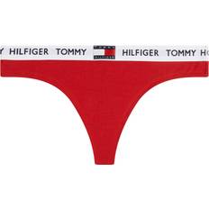 Mujer - Rojo Bragas Tommy Hilfiger Organic Cotton Logo Thong - Tango Red