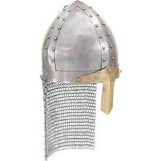 Cascos vidaXL Crusader Knight Helmet Antique Replica Larp Silver Steel