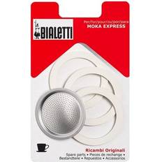 Bialetti moka 1 cup Bialetti 3 Gasket with 1 Filter Plate for 2 Cups Moka Pot