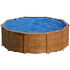 120.0 cm Oberirdische Pools Gre Pacific Woodlike Steel Wall Pool Ø2.40m