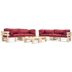 Pallsoffa dynor Utemöbler vidaXL 277505 Loungeset, 2 Bord inkl. 4 Soffor