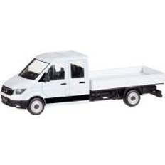 Herpa 013215 H0 MAN TGE double cabin with pallet, white