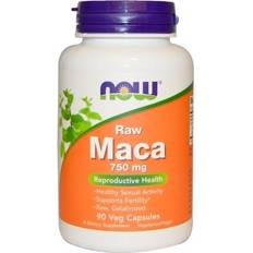 Maca Now Foods Maca 6:1 Koncentrat 750 mg Rå 90 Vegetabilske Kapsler