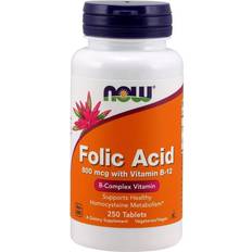 Now Foods Vitaminer & Kosttilskud Now Foods FOLIC ACID 800 mcg 250 stk