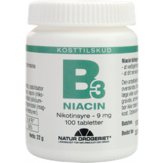 Vitaminer & Kosttilskud Natur Drogeriet B3 Niacin Nikotinsyre 9 mg 100 stk