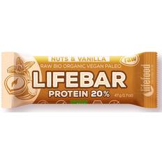 Proteinbars på tilbud LifeBar Nødder Vanilje Ø Proteinbar