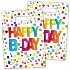 Verjaardag Cadeauzakken Folat Uitdeelzakjes Happy Birthday Confetti, 8st