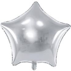 Sølv Tekst- & Temaballoner PartyDeco Foil Ballons Star 48cm Silver