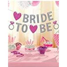 Bridal Shower Party Decorations Amscan 10022726 Bride to Be Glitter Banners 1 Pc